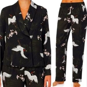 Shady Lady Intimates Crane Silky Pajamas Set XS-S